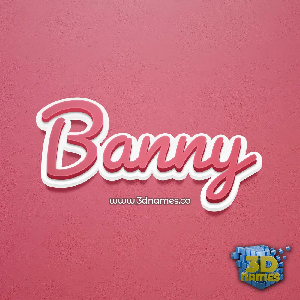 banny in Red Scribble style - 3D name wallpaper