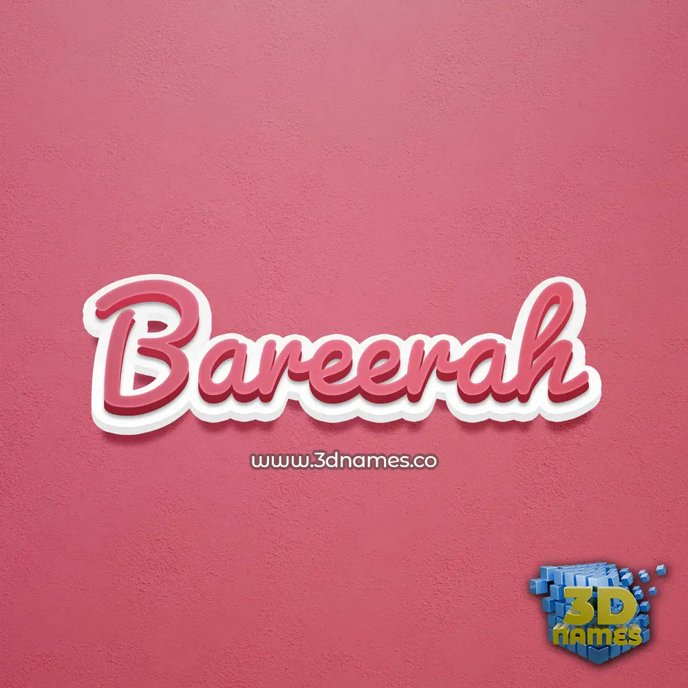bareerah in Red Scribble style - 3D name wallpaper bareerah in Red Scribble style - 3D name wallpaper