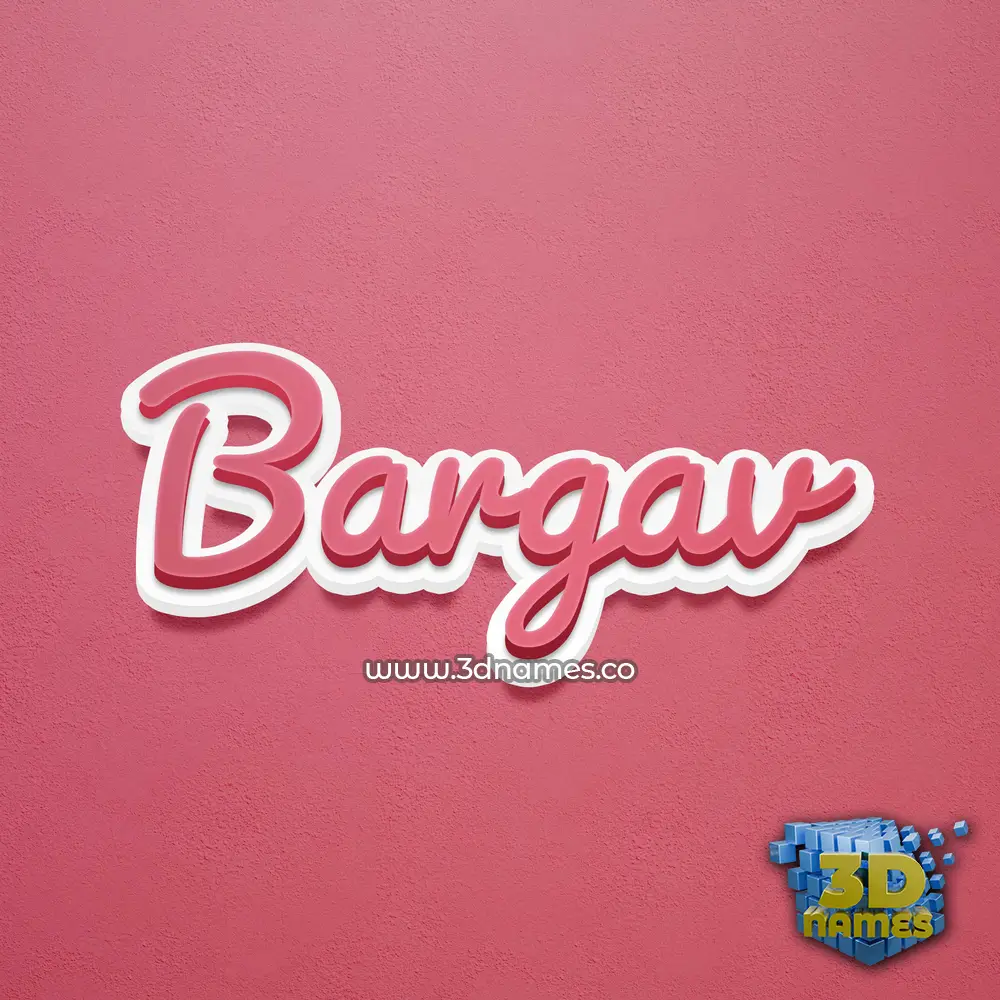 bargav in Red Scribble style - 3D name wallpaper bargav in Red Scribble style - 3D name wallpaper