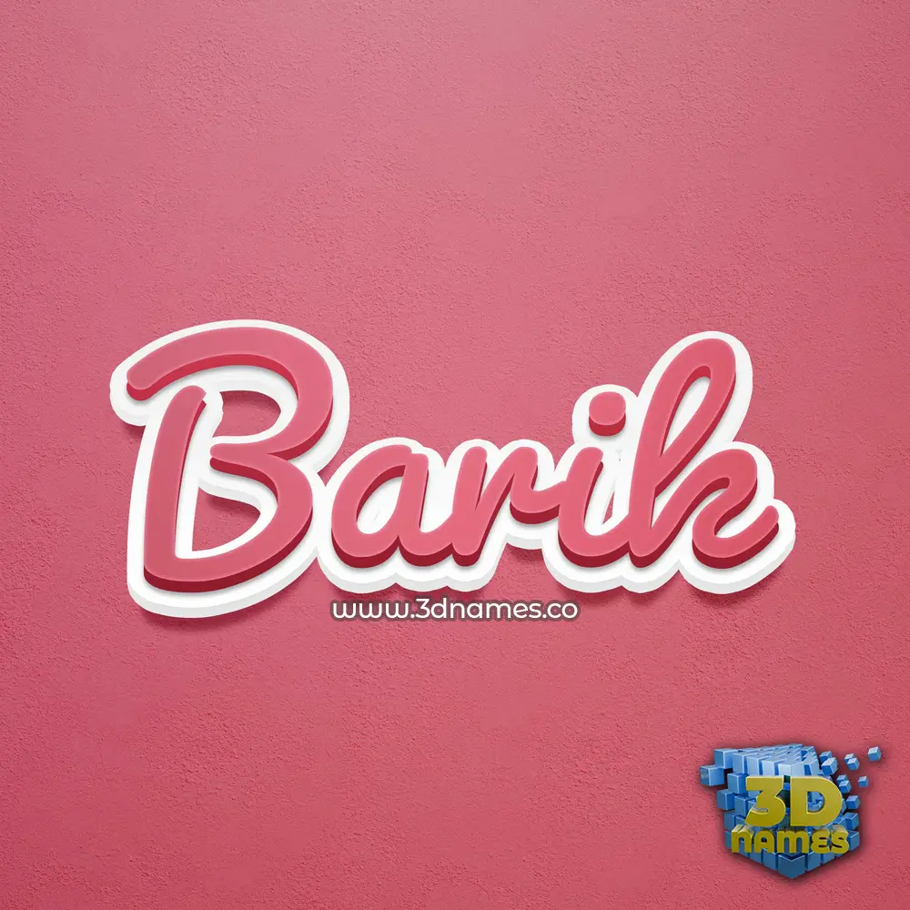 barik in Red Scribble style - 3D name wallpaper barik in Red Scribble style - 3D name wallpaper