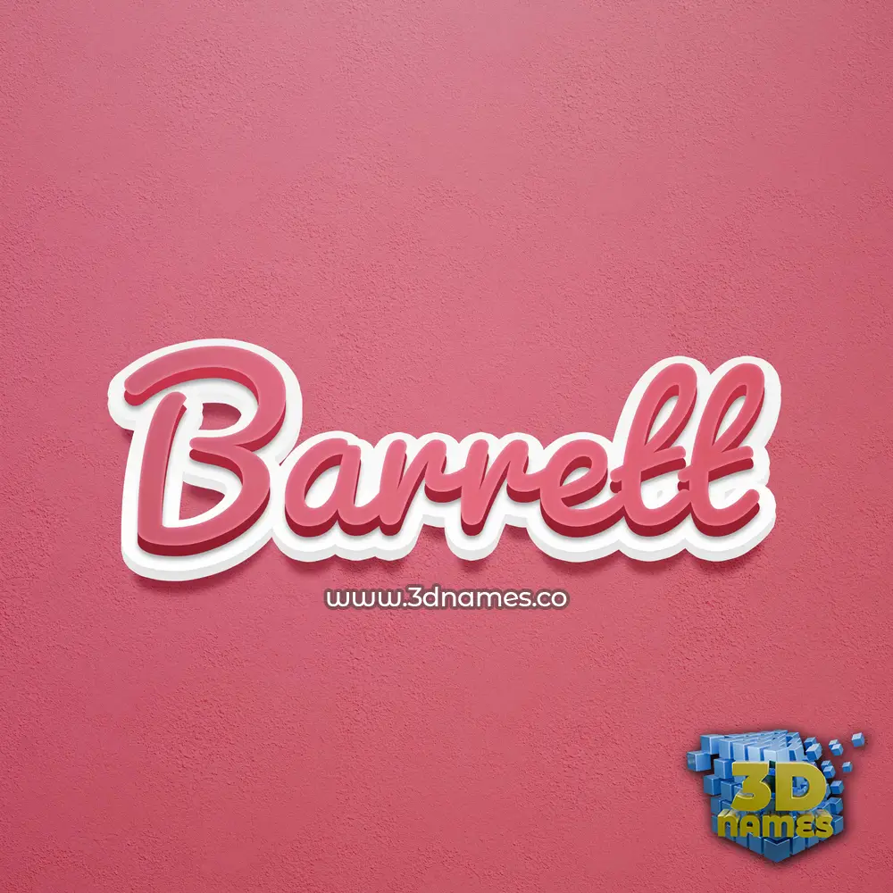 barrett in Red Scribble style - 3D name wallpaper barrett in Red Scribble style - 3D name wallpaper