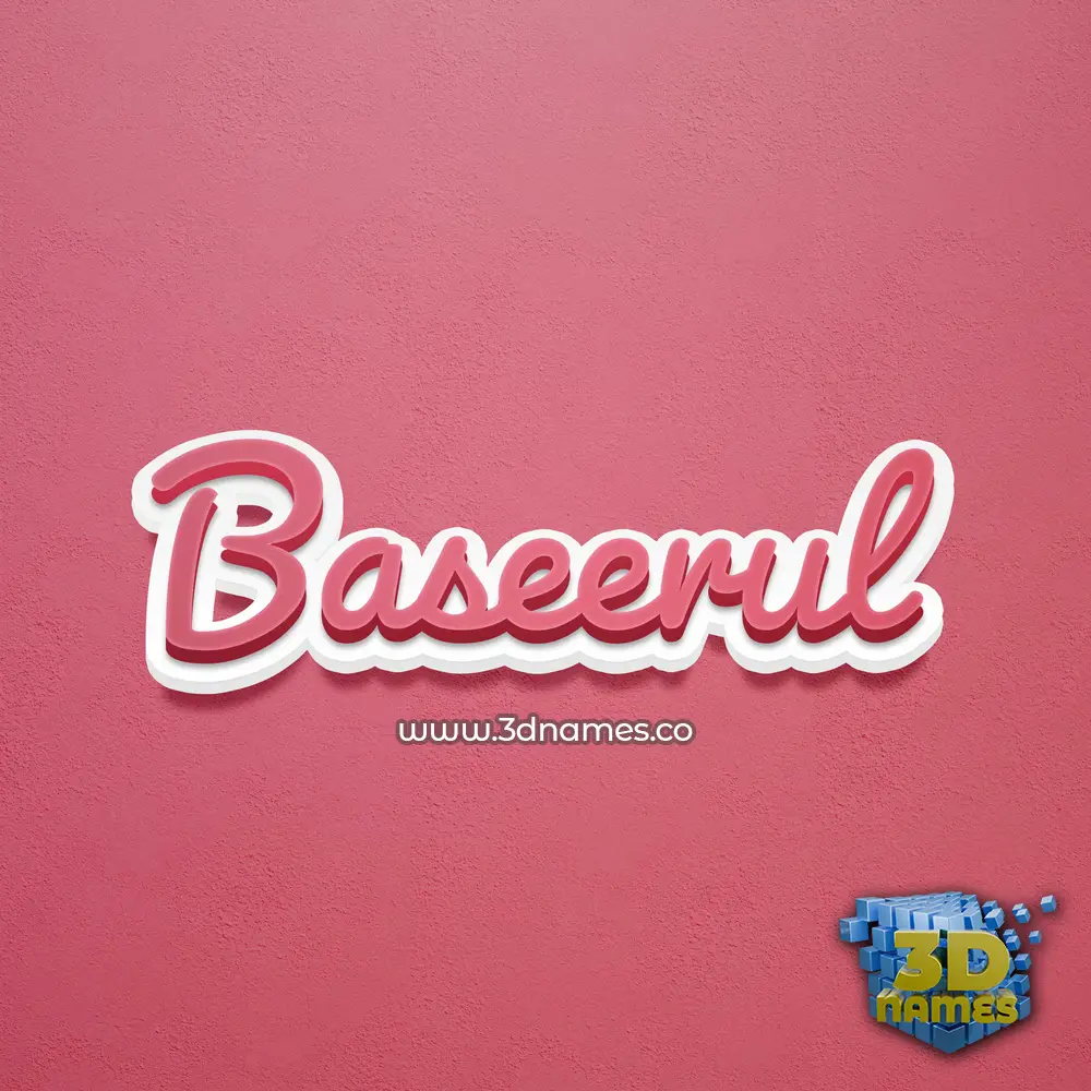 baseerul in Red Scribble style - 3D name wallpaper baseerul in Red Scribble style - 3D name wallpaper