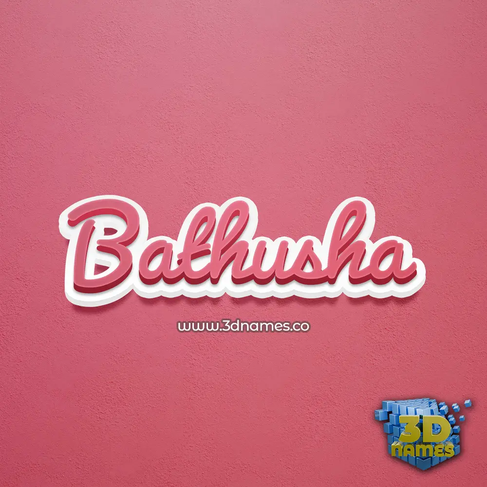 bathusha in Red Scribble style - 3D name wallpaper bathusha in Red Scribble style - 3D name wallpaper