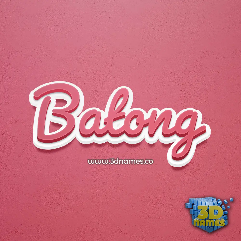 batong in Red Scribble style - 3D name wallpaper batong in Red Scribble style - 3D name wallpaper