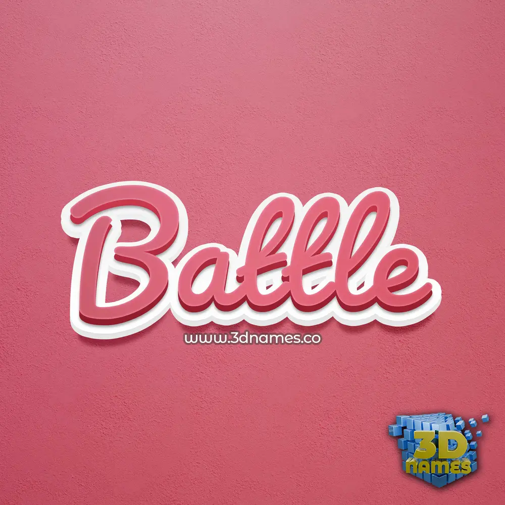 battle in Red Scribble style - 3D name wallpaper