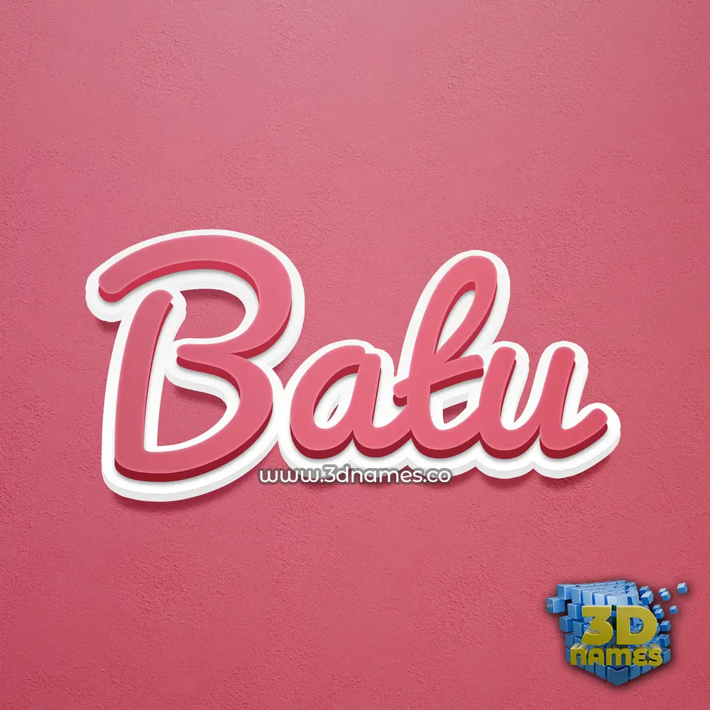 batu in Red Scribble style - 3D name wallpaper
