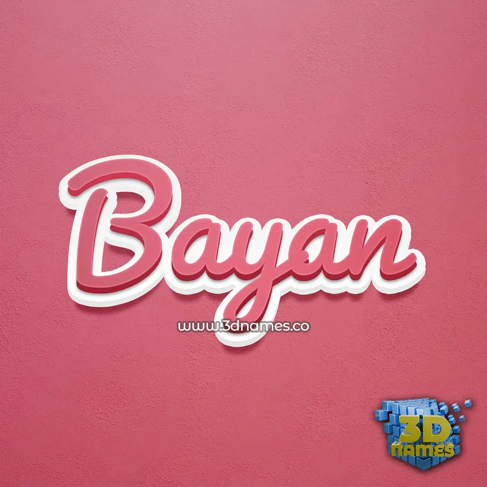 bayan in Red Scribble style - 3D name wallpaper bayan in Red Scribble style - 3D name wallpaper