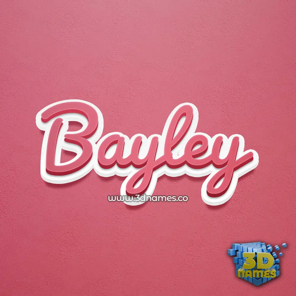 bayley in Red Scribble style - 3D name wallpaper