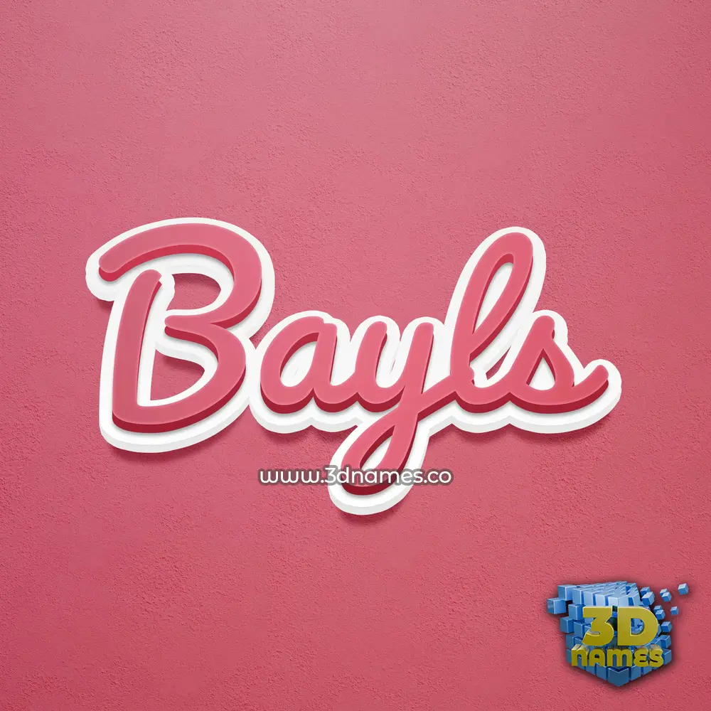 bayls in Red Scribble style - 3D name wallpaper bayls in Red Scribble style - 3D name wallpaper