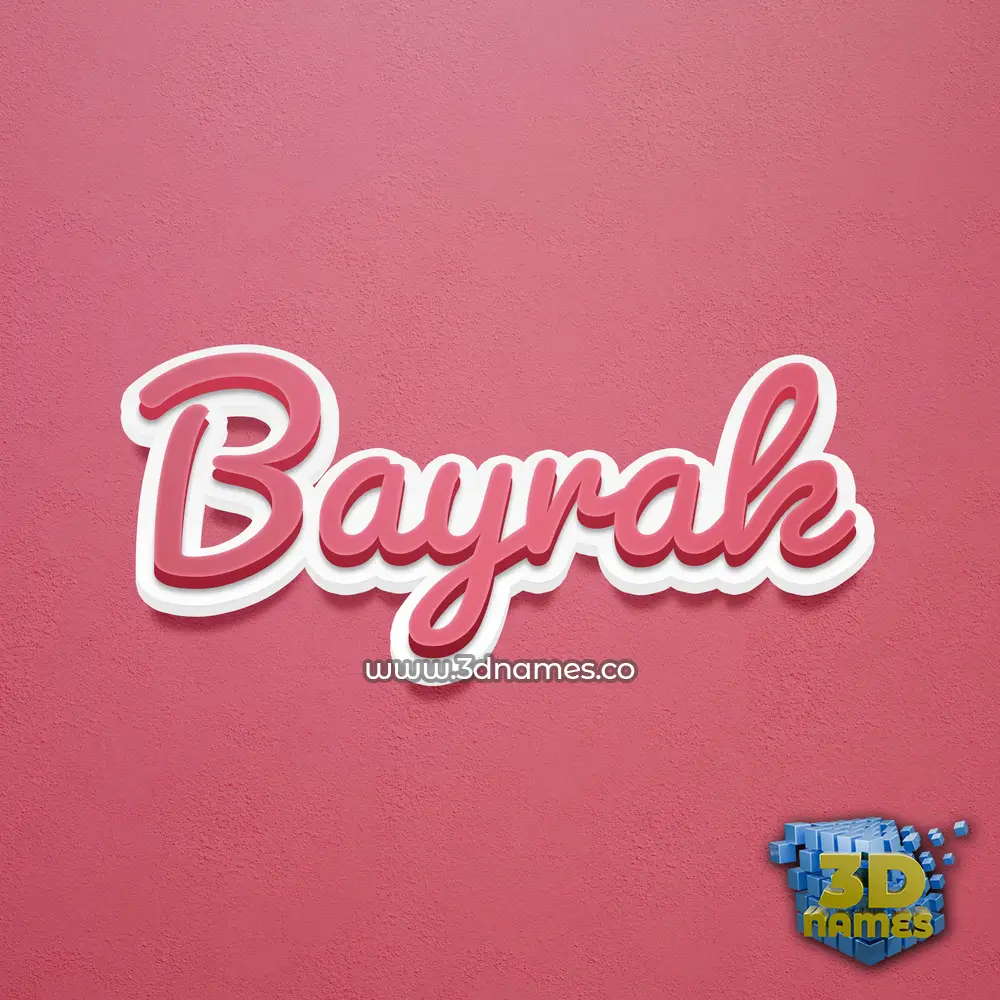 bayrak in Red Scribble style - 3D name wallpaper bayrak in Red Scribble style - 3D name wallpaper