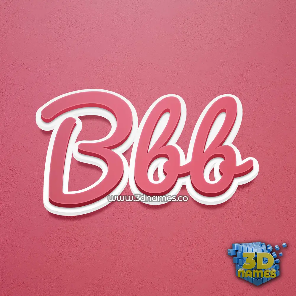 bbb in Red Scribble style - 3D name wallpaper bbb in Red Scribble style - 3D name wallpaper