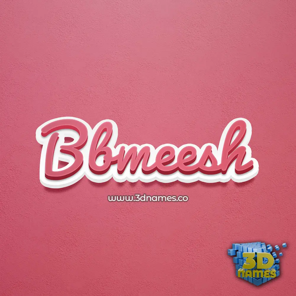 bbmeesh in Red Scribble style - 3D name wallpaper bbmeesh in Red Scribble style - 3D name wallpaper