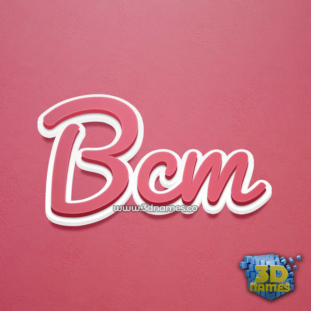 bcm in Red Scribble style - 3D name wallpaper bcm in Red Scribble style - 3D name wallpaper
