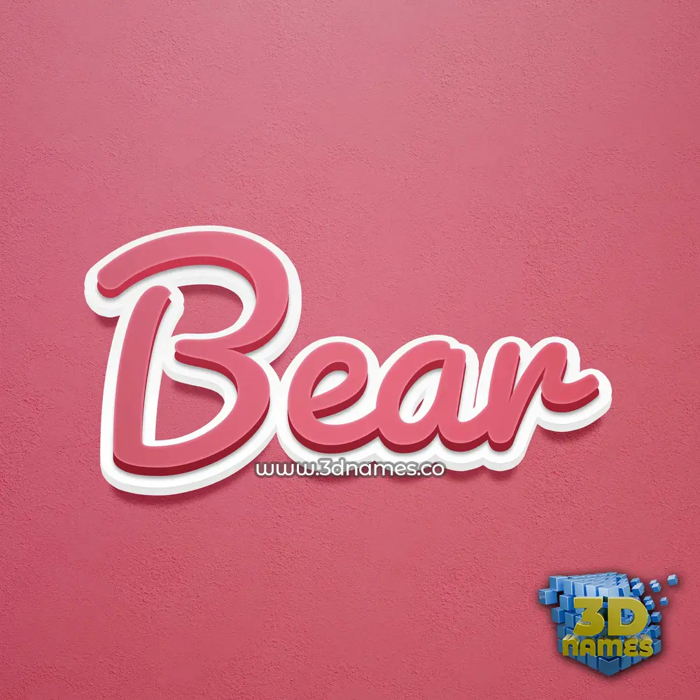 bear in Red Scribble style - 3D name wallpaper bear in Red Scribble style - 3D name wallpaper
