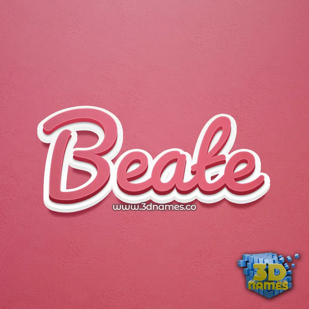 beate in Red Scribble style - 3D name wallpaper