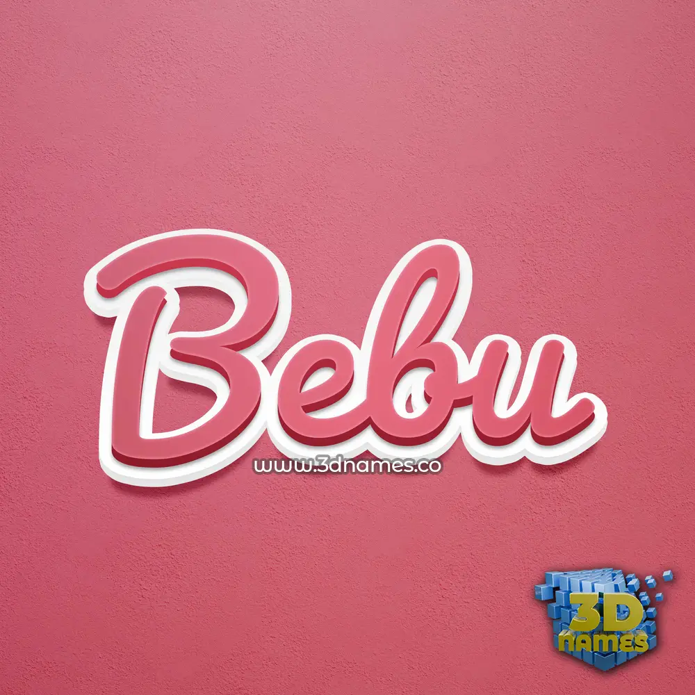 bebu in Red Scribble style - 3D name wallpaper