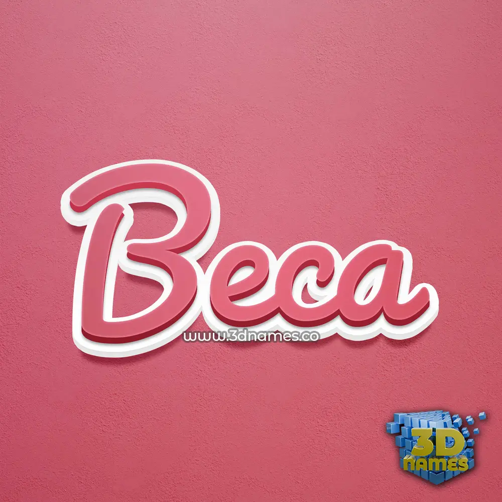 beca in Red Scribble style - 3D name wallpaper beca in Red Scribble style - 3D name wallpaper