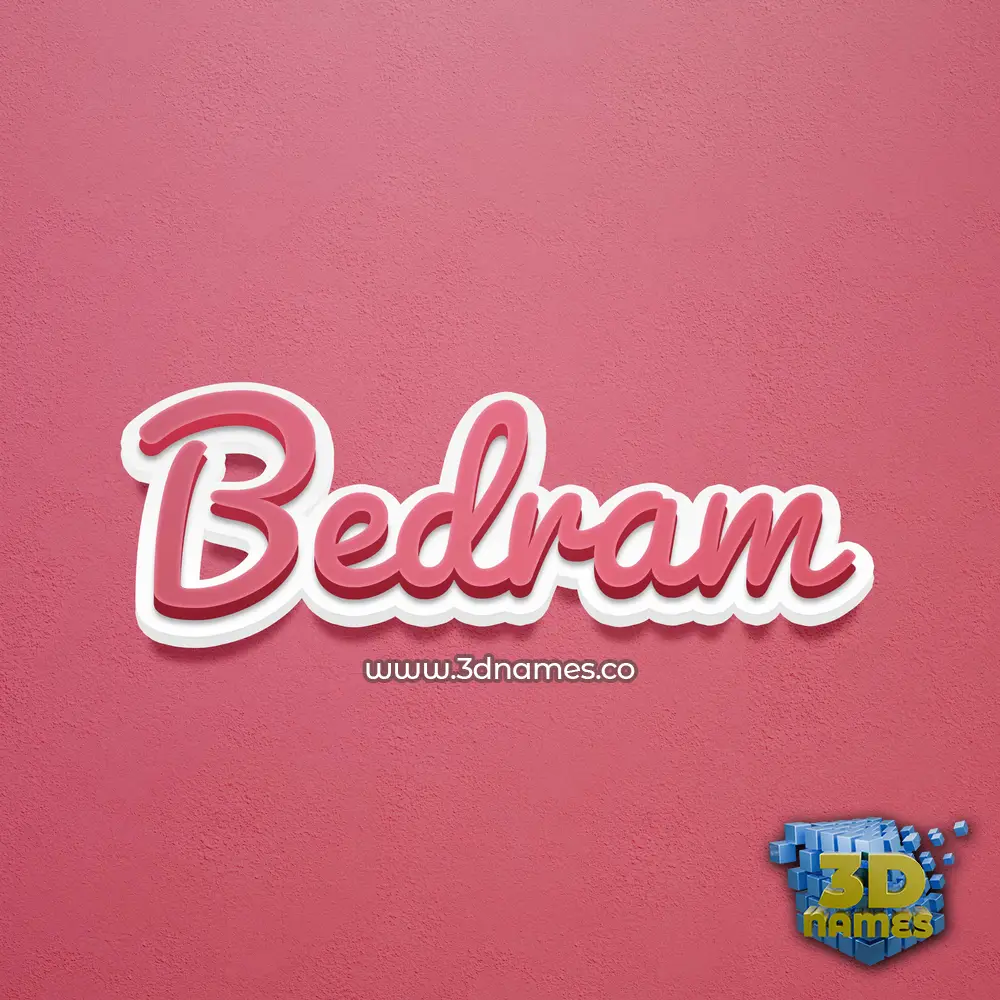 bedram in Red Scribble style - 3D name wallpaper
