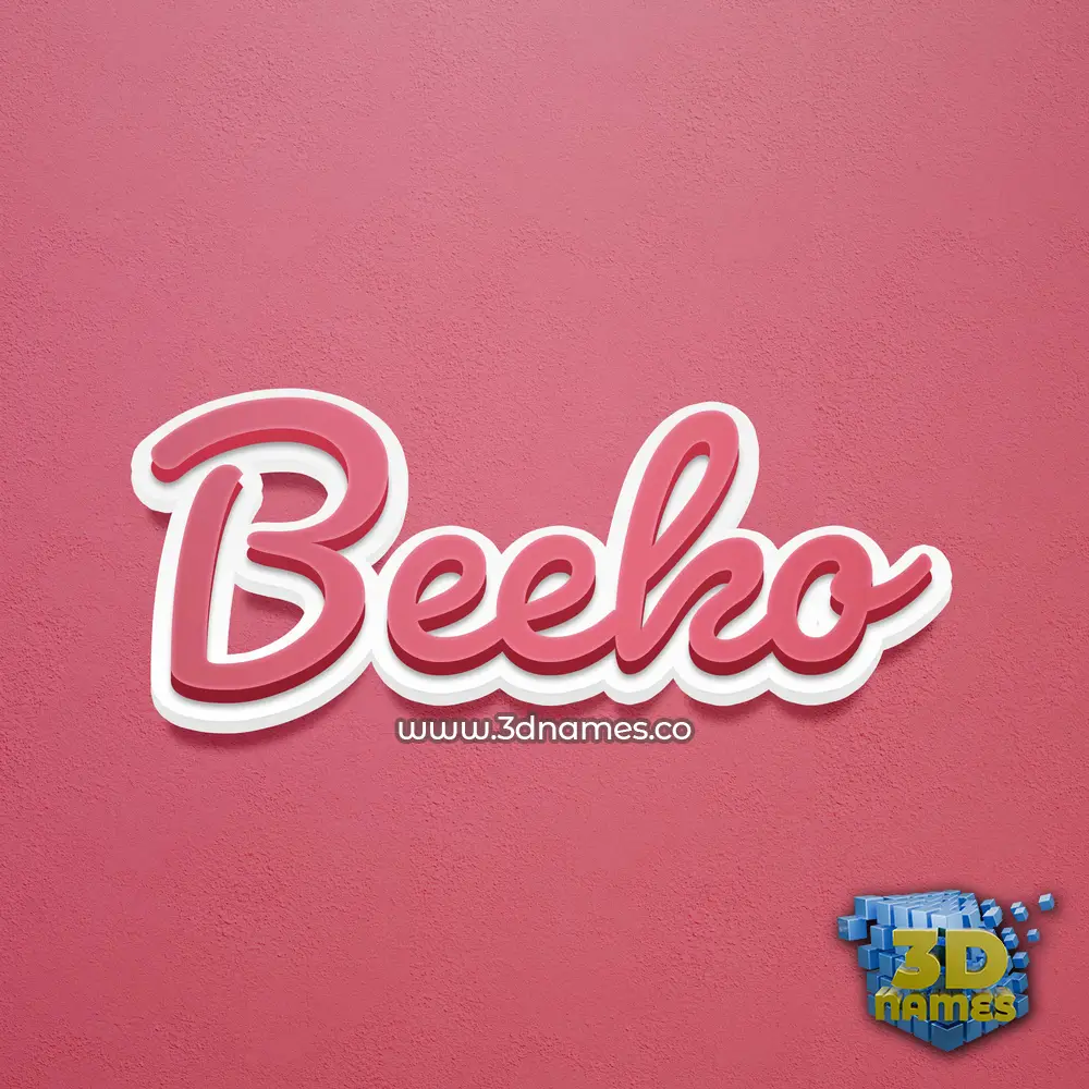 beeko in Red Scribble style - 3D name wallpaper beeko in Red Scribble style - 3D name wallpaper