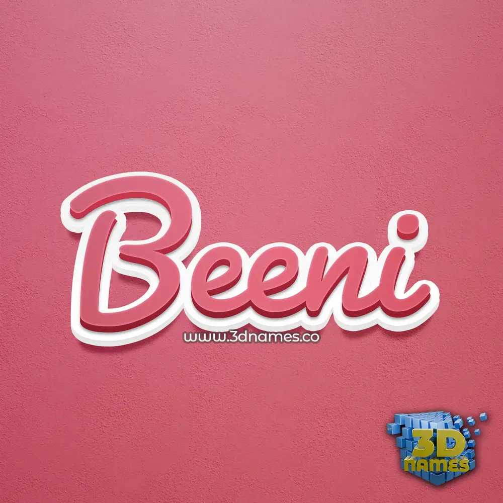 beeni in Red Scribble style - 3D name wallpaper