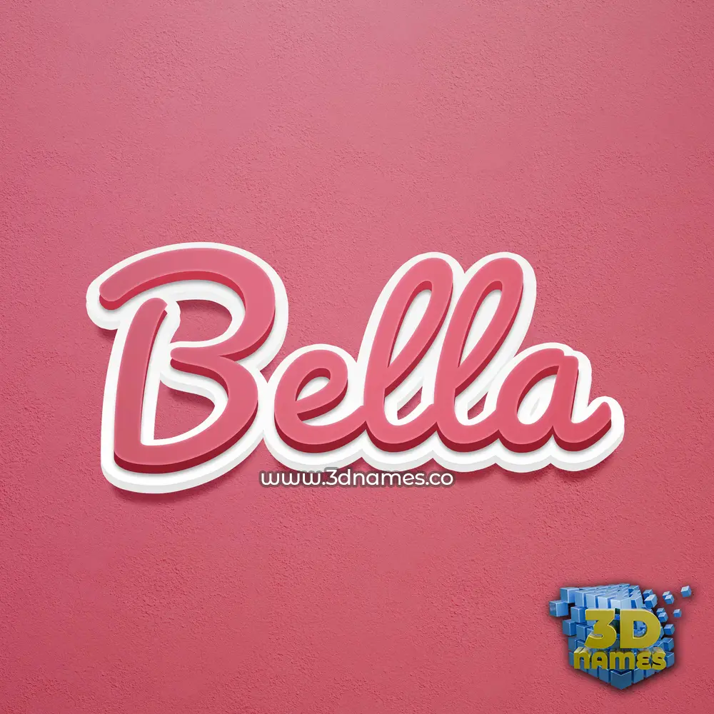 bella in Red Scribble style - 3D name wallpaper
