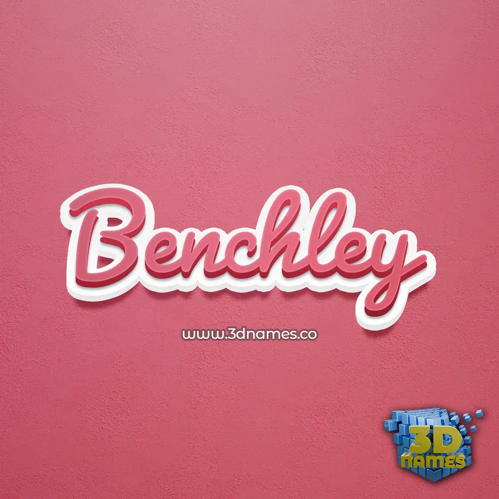benchley in Red Scribble style - 3D name wallpaper