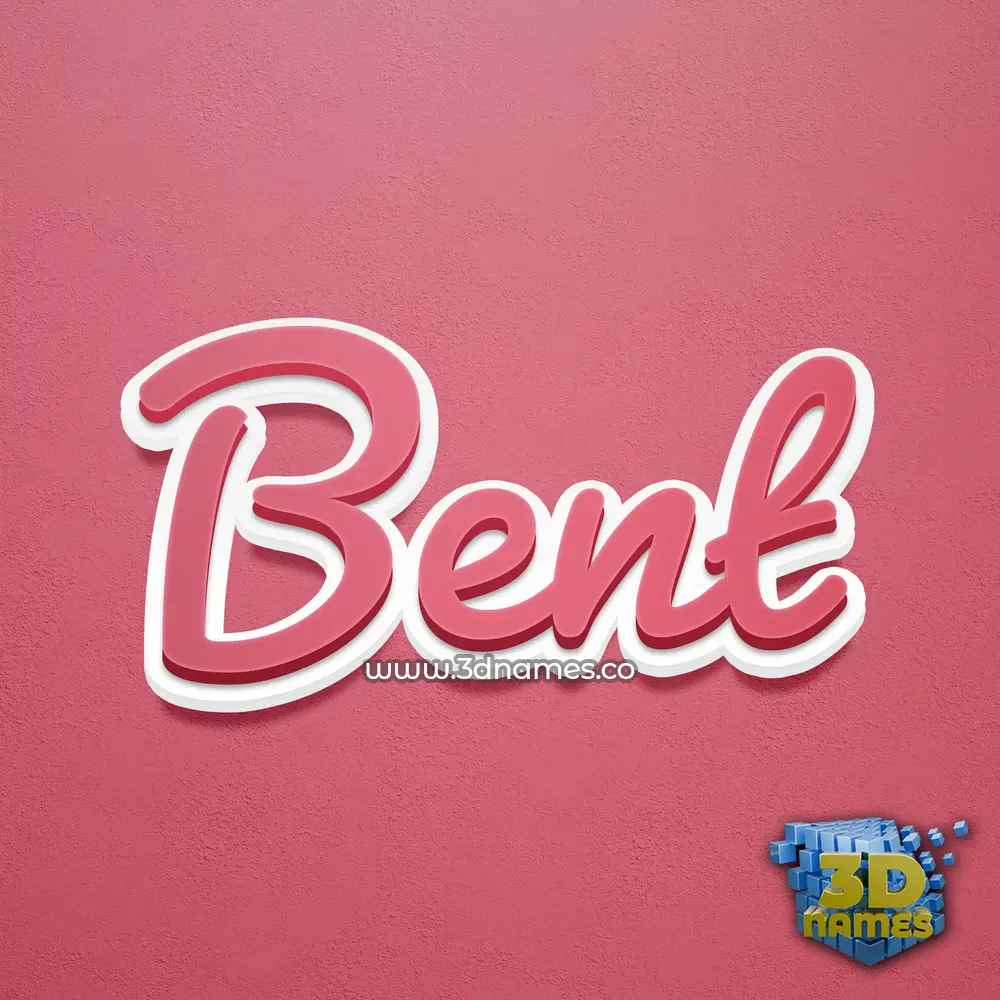 bent in Red Scribble style - 3D name wallpaper bent in Red Scribble style - 3D name wallpaper