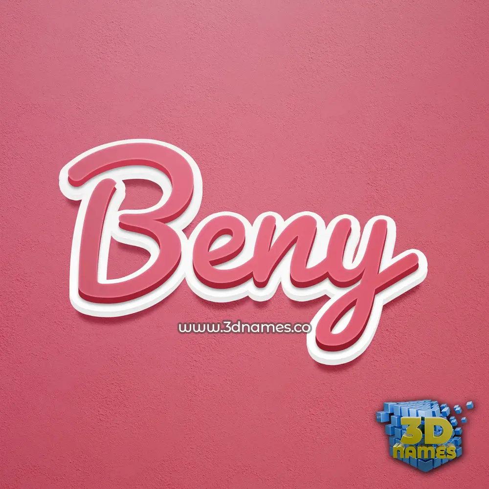beny in Red Scribble style - 3D name wallpaper