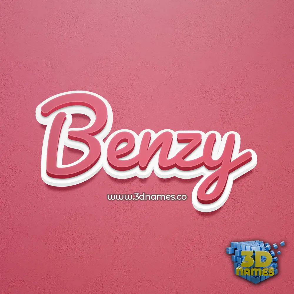 benzy in Red Scribble style - 3D name wallpaper benzy in Red Scribble style - 3D name wallpaper
