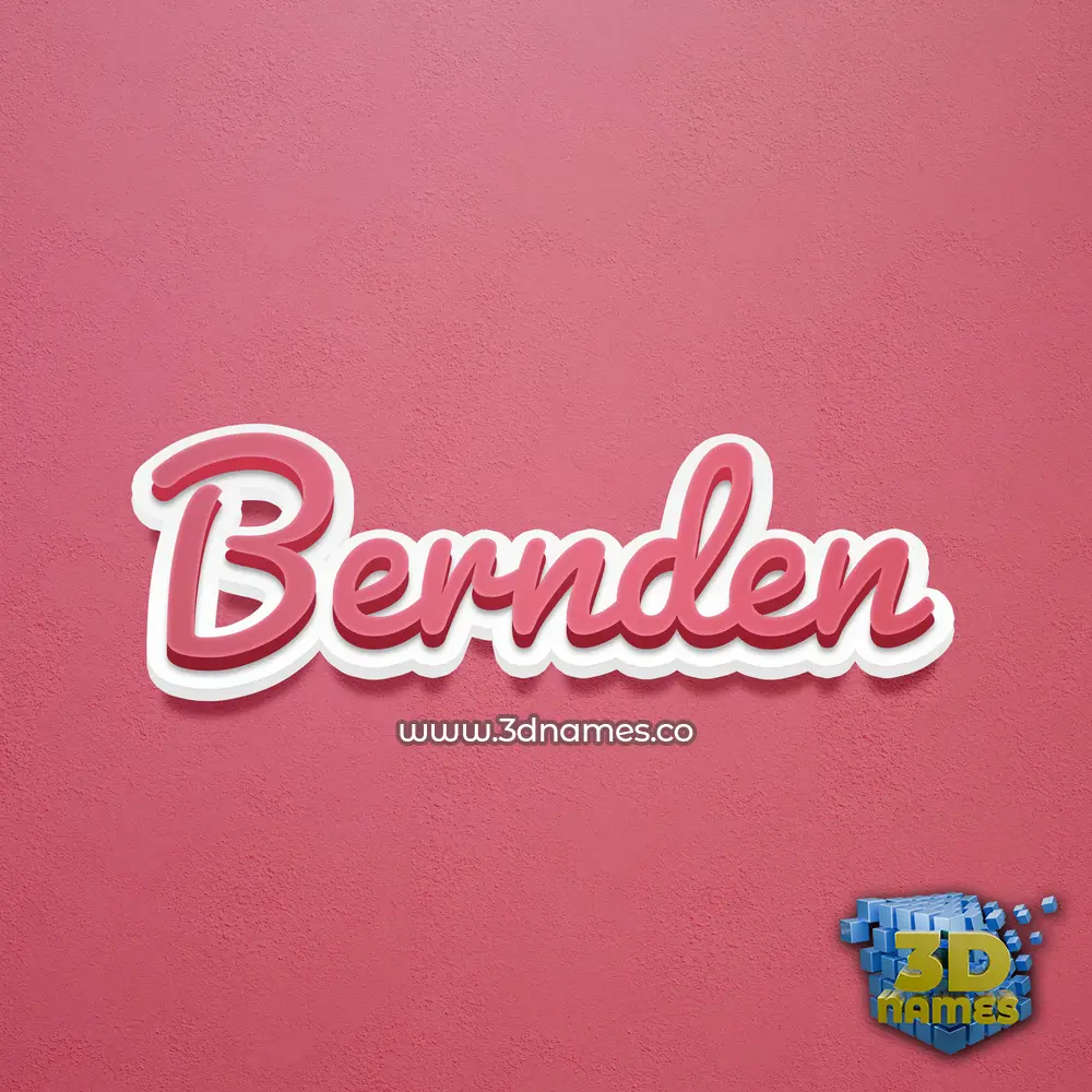 bernden in Red Scribble style - 3D name wallpaper