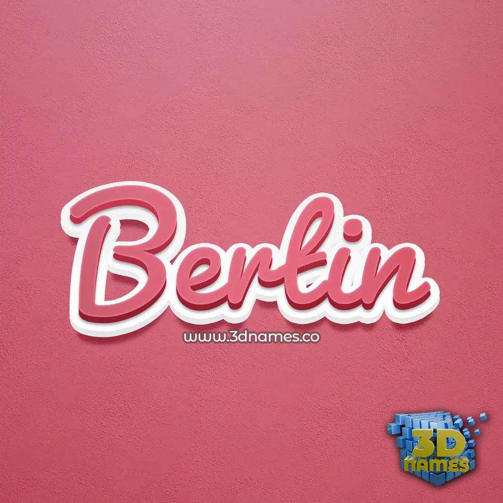 bertin in Red Scribble style - 3D name wallpaper