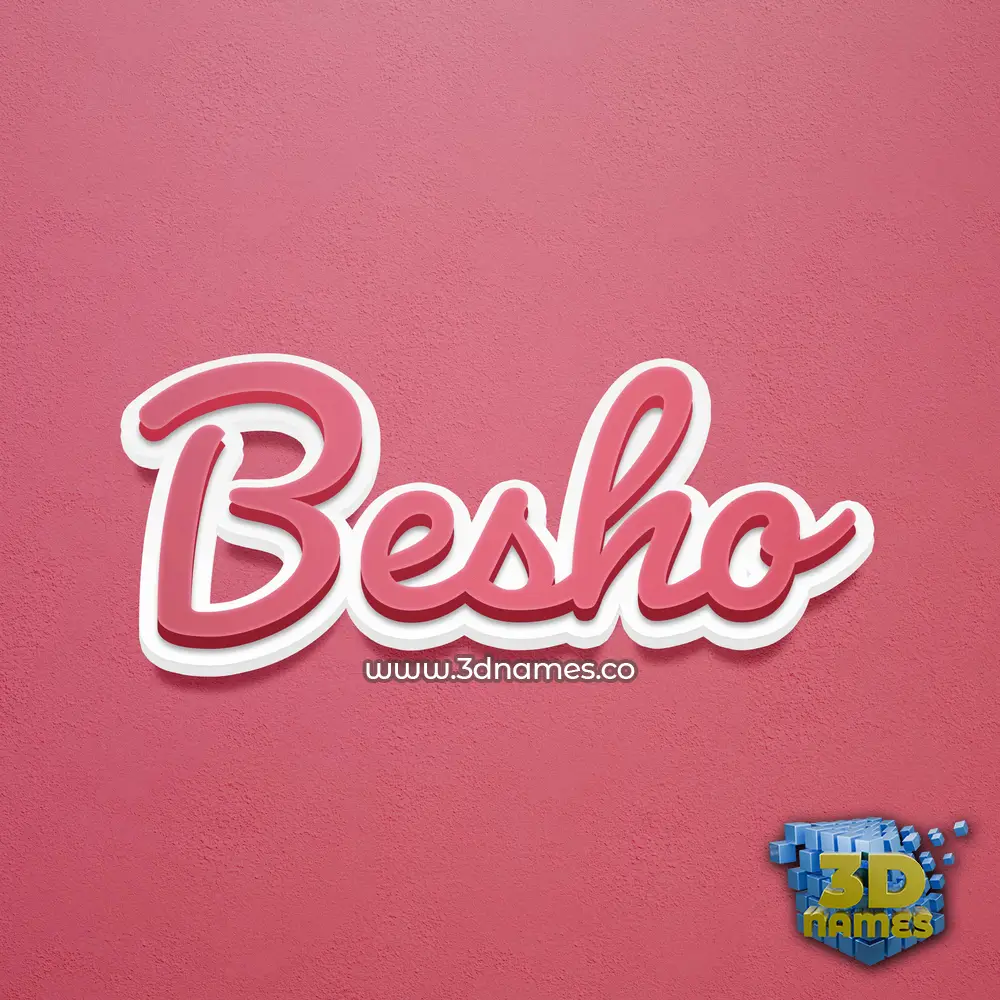 besho in Red Scribble style - 3D name wallpaper besho in Red Scribble style - 3D name wallpaper