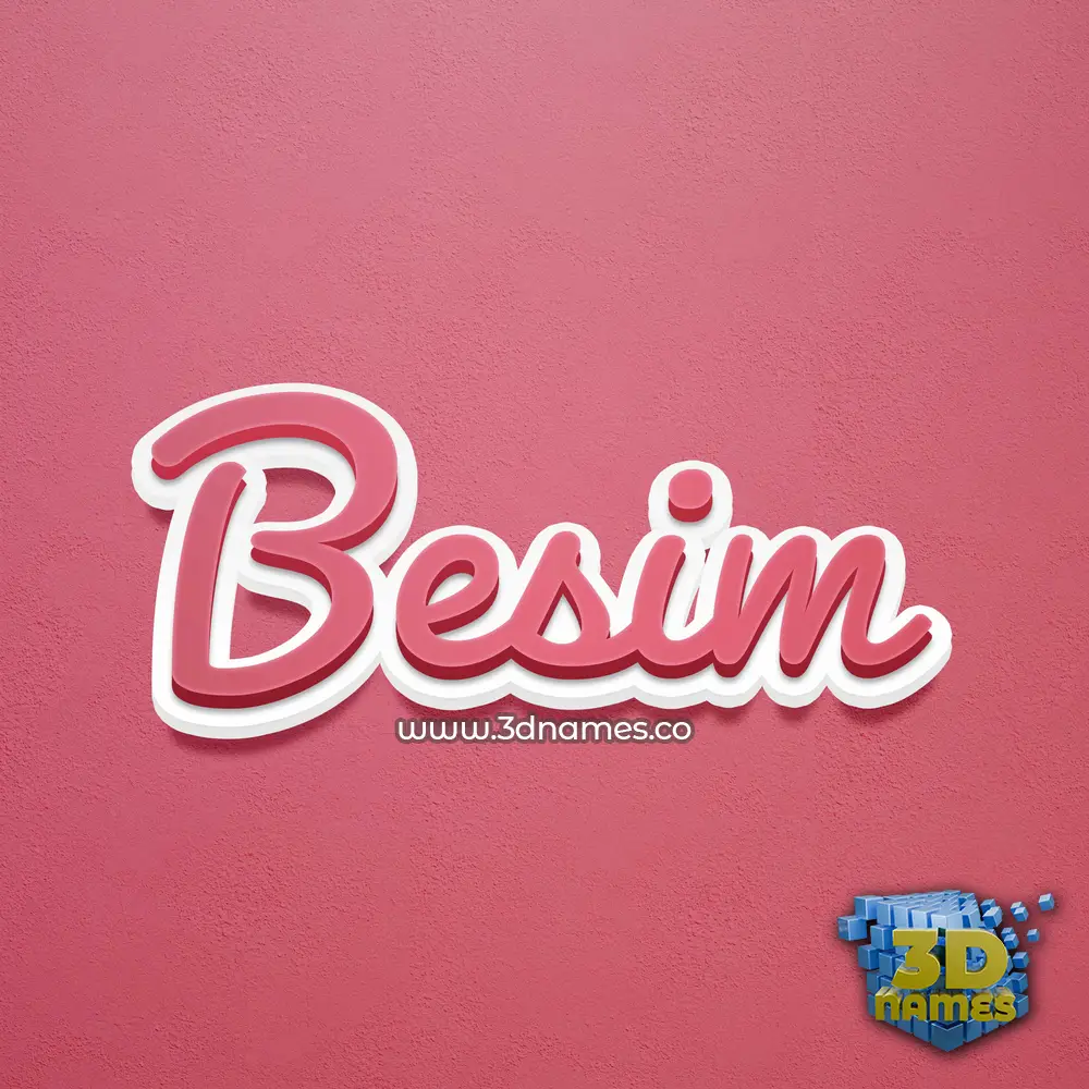 besim in Red Scribble style - 3D name wallpaper besim in Red Scribble style - 3D name wallpaper