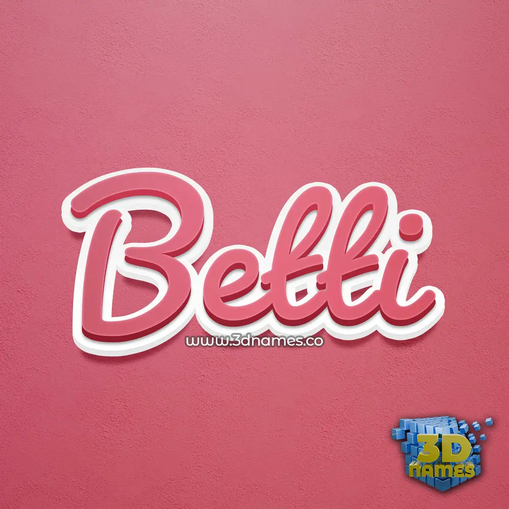 betti in Red Scribble style - 3D name wallpaper