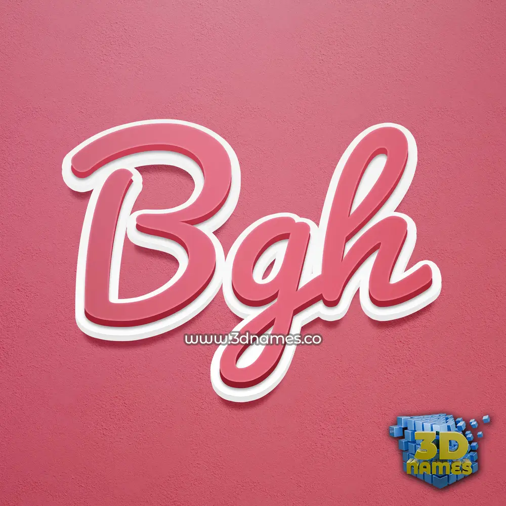 bgh in Red Scribble style - 3D name wallpaper bgh in Red Scribble style - 3D name wallpaper