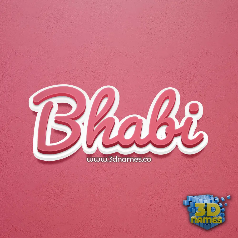 bhabi in Red Scribble style - 3D name wallpaper bhabi in Red Scribble style - 3D name wallpaper