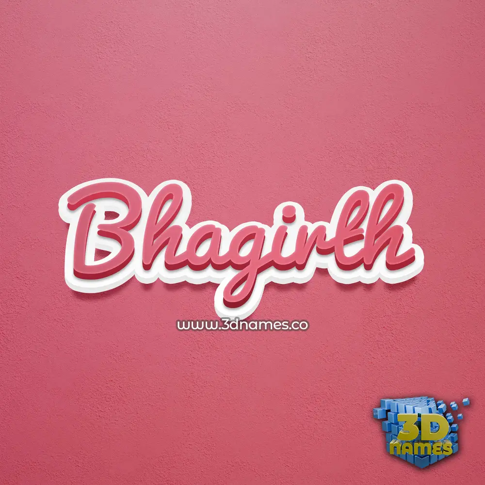 bhagirth in Red Scribble style - 3D name wallpaper