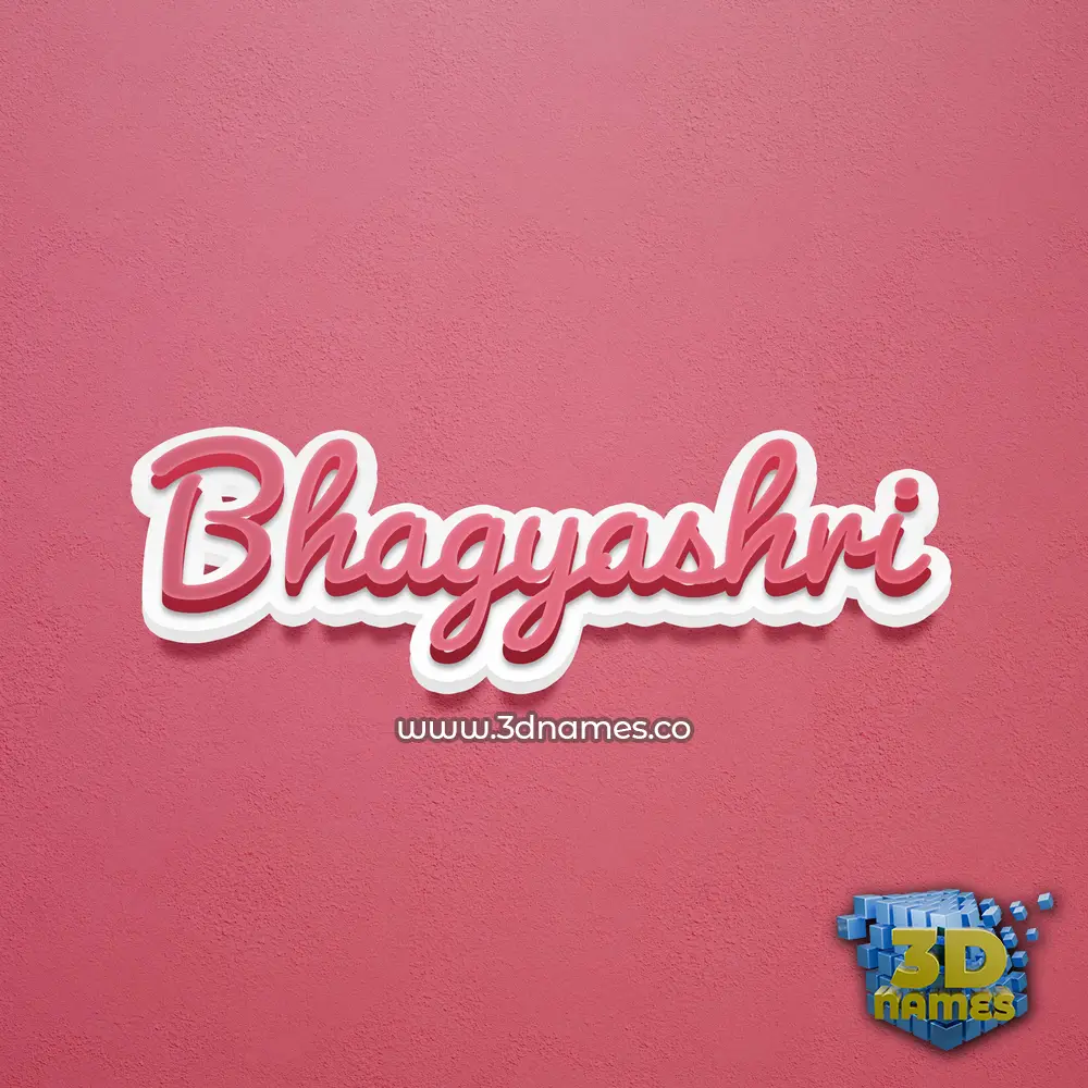 bhagyashri in Red Scribble style - 3D name wallpaper