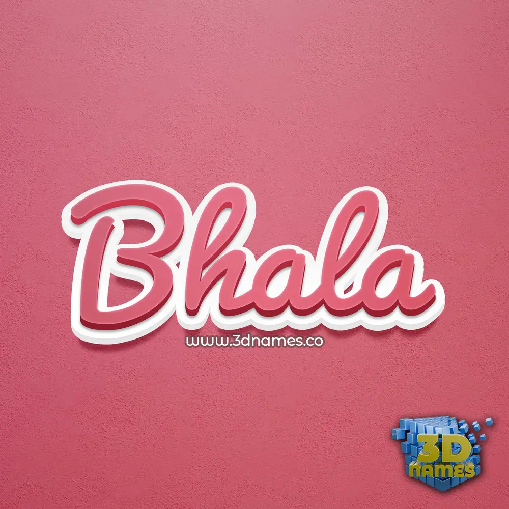 bhala in Red Scribble style - 3D name wallpaper bhala in Red Scribble style - 3D name wallpaper