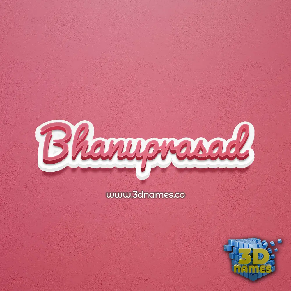 bhanuprasad in Red Scribble style - 3D name wallpaper
