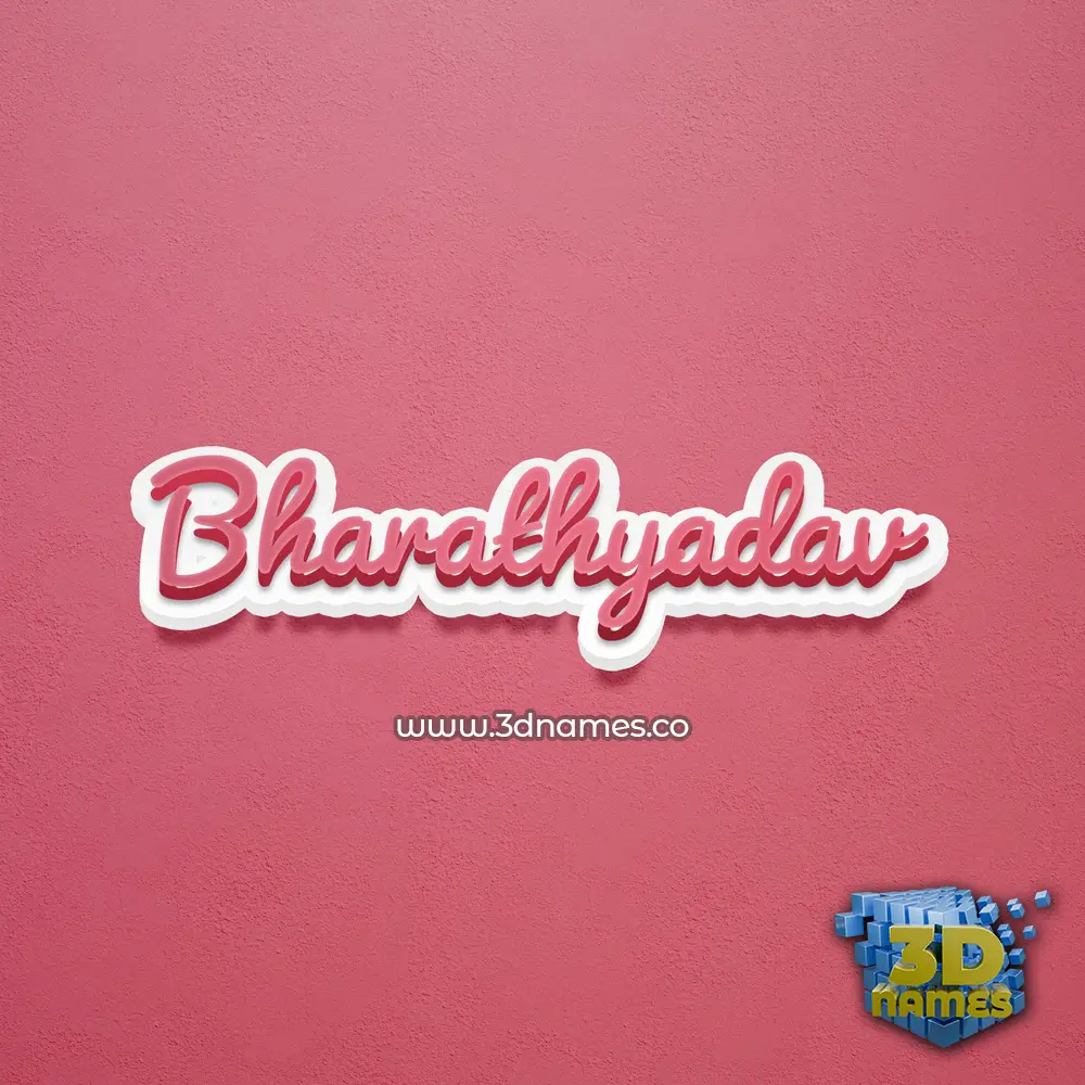 bharathyadav in Red Scribble style - 3D name wallpaper