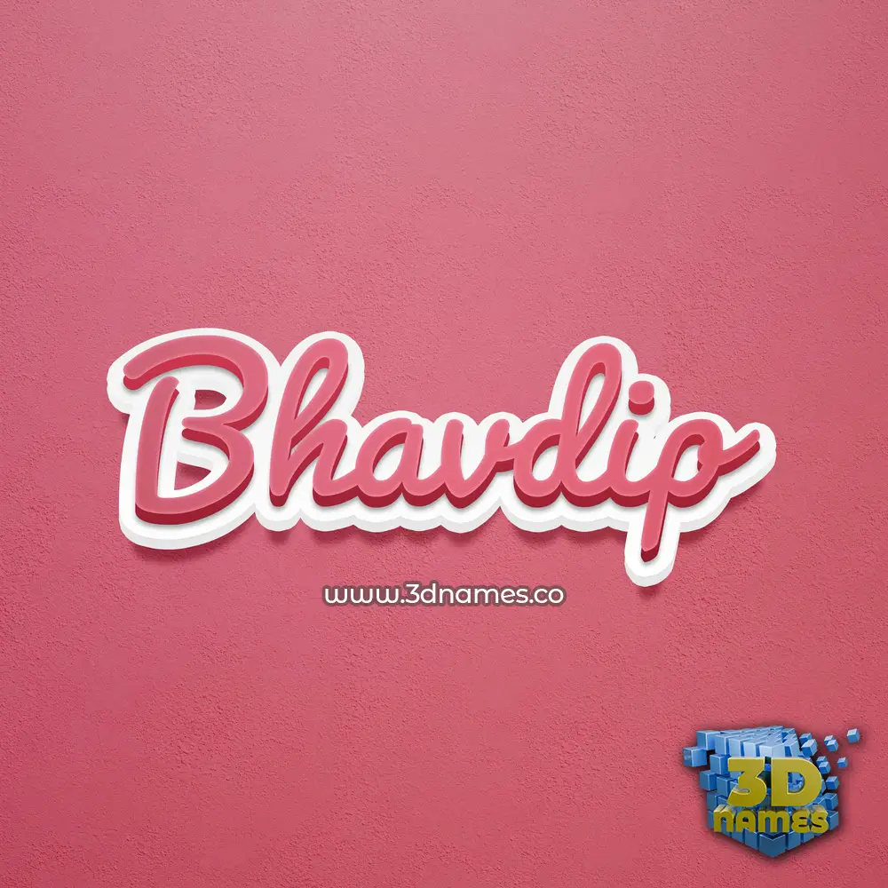 bhavdip in Red Scribble style - 3D name wallpaper