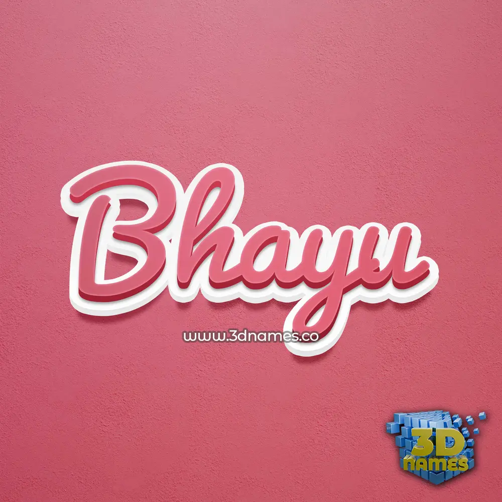 bhayu in Red Scribble style - 3D name wallpaper