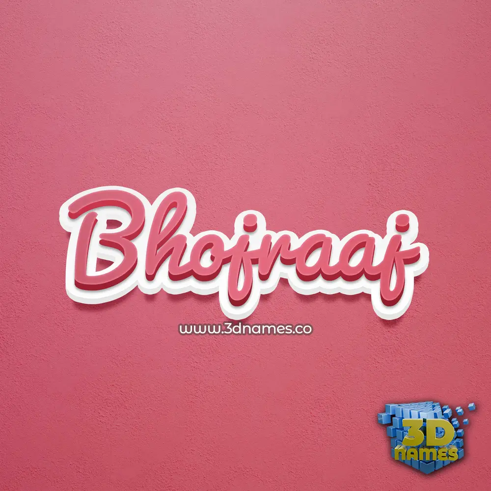bhojraaj in Red Scribble style - 3D name wallpaper