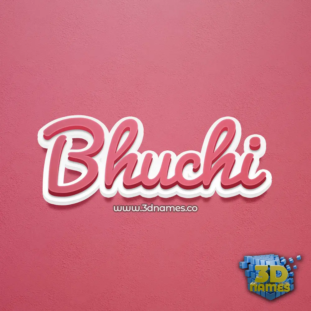 bhuchi in Red Scribble style - 3D name wallpaper