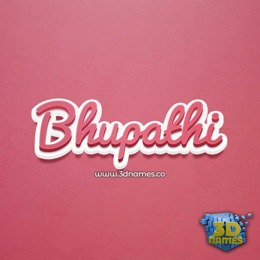 bhupathi in Red Scribble style - 3D name wallpaper
