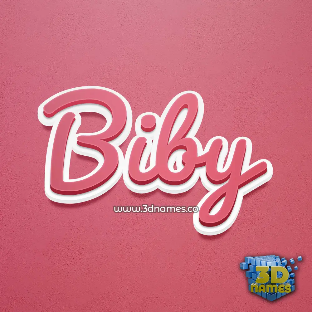 biby in Red Scribble style - 3D name wallpaper biby in Red Scribble style - 3D name wallpaper