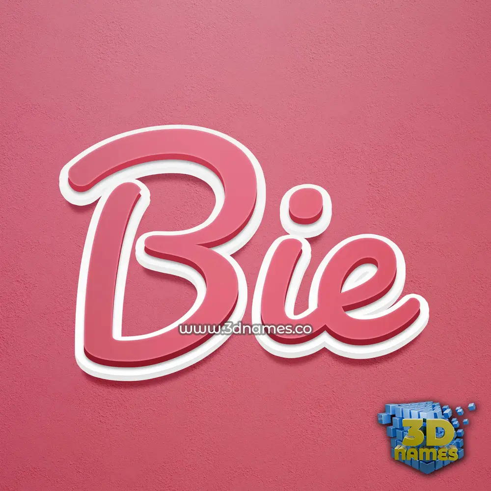 bie in Red Scribble style - 3D name wallpaper bie in Red Scribble style - 3D name wallpaper