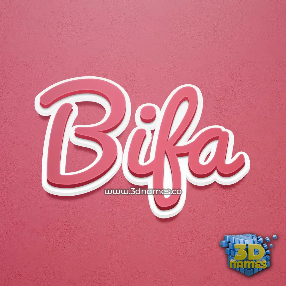 bifa in Red Scribble style - 3D name wallpaper