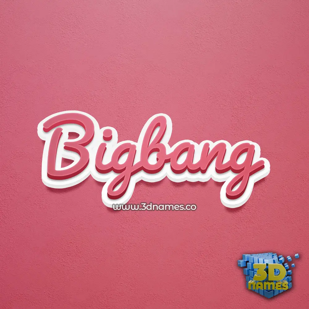 bigbang in Red Scribble style - 3D name wallpaper bigbang in Red Scribble style - 3D name wallpaper